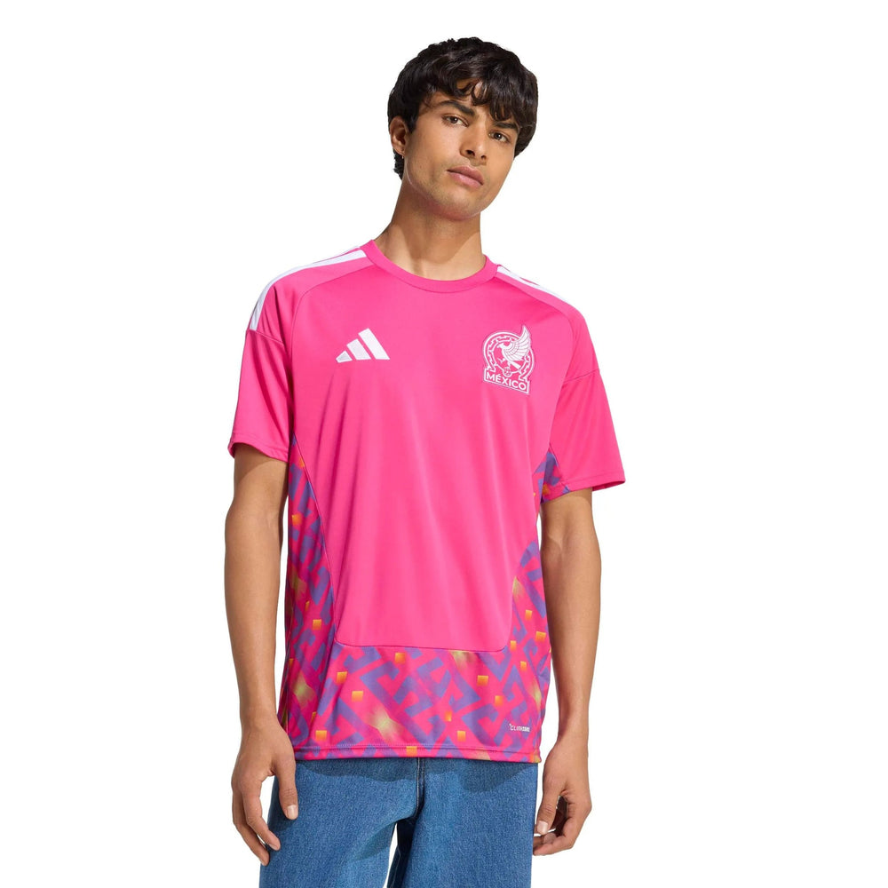 Adidas 2026 Mexico Men's Stadium Home Goalkeeper Soccer Jersey Team Real Magenta