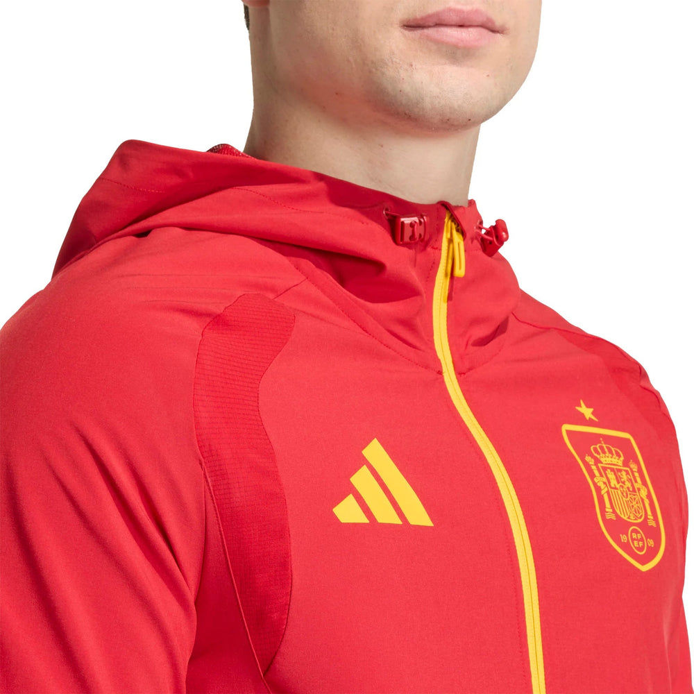 Adidas 2026 Spain Men's Tiro Travel Full Zip Windbreaker Team Power Red 2