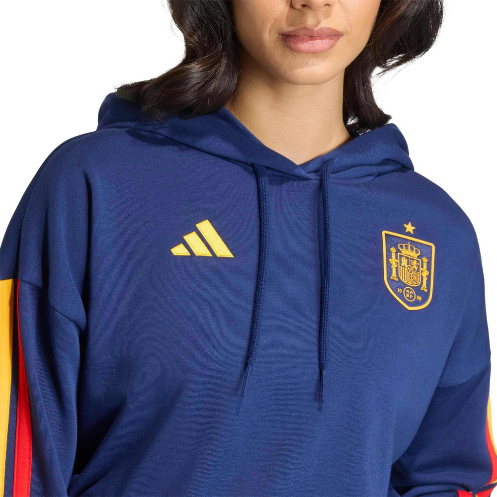 Adidas 2026 Spain Women's DNA Hoodie Dark Blue