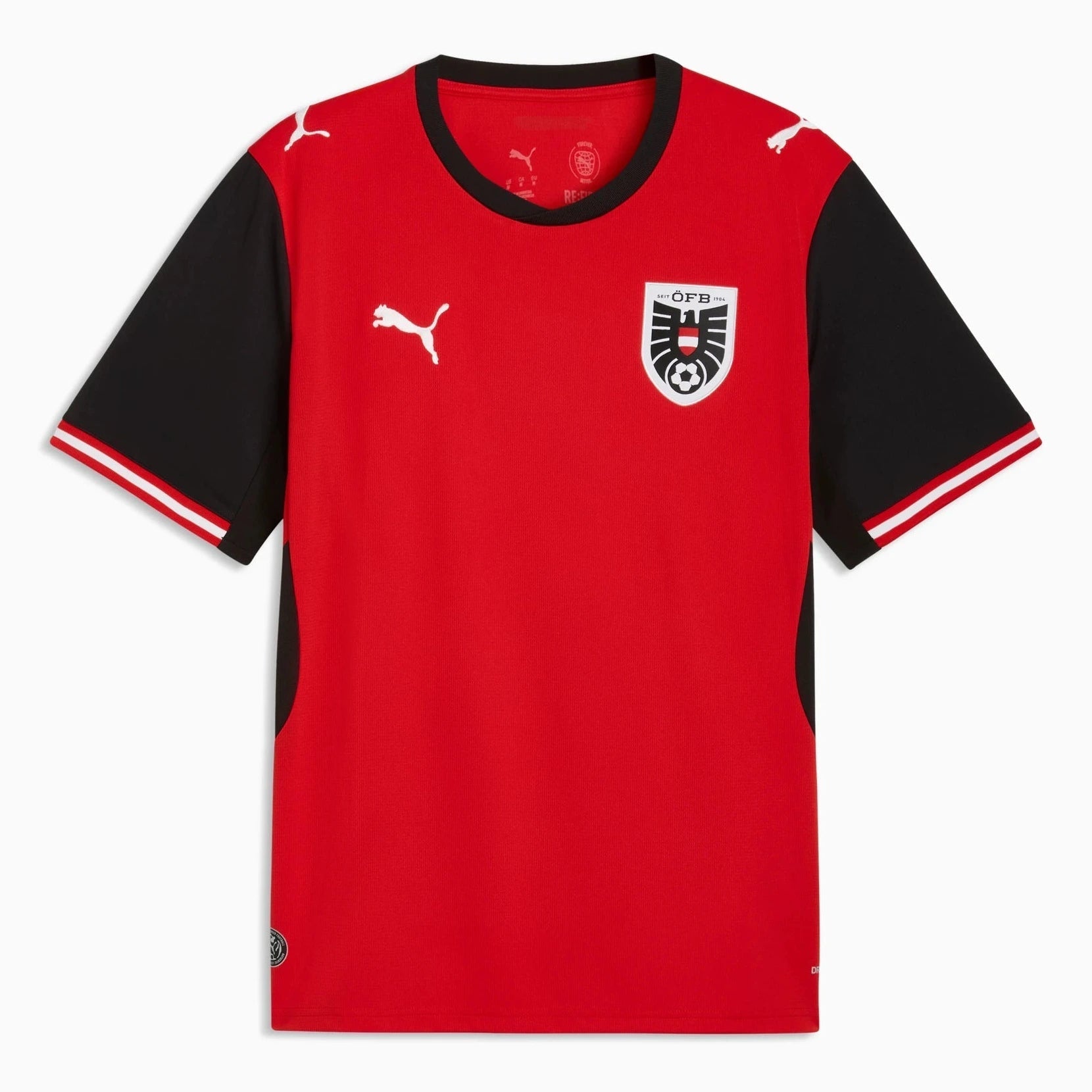 Puma 2026 Austria Men's Stadium Home Soccer Jersey Puma Red-Puma Black