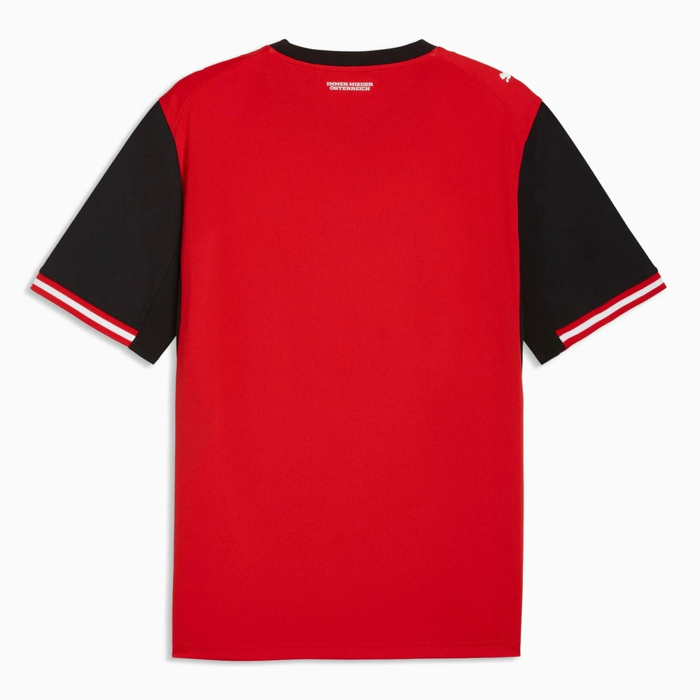Puma 2026 Austria Men's Stadium Home Soccer Jersey Puma Red-Puma Black