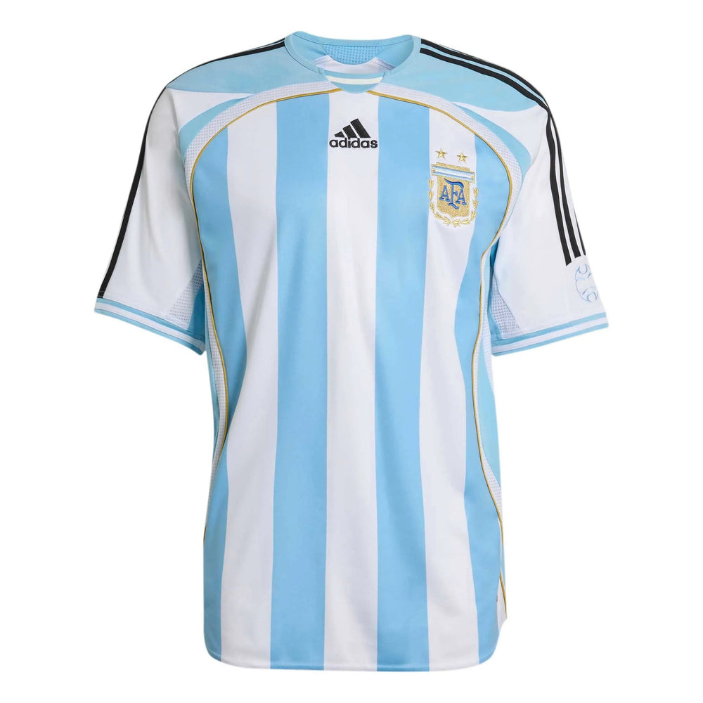 Adidas 2006 Argentina Men's Retro Stadium Home Soccer Jersey White / Clear Blue