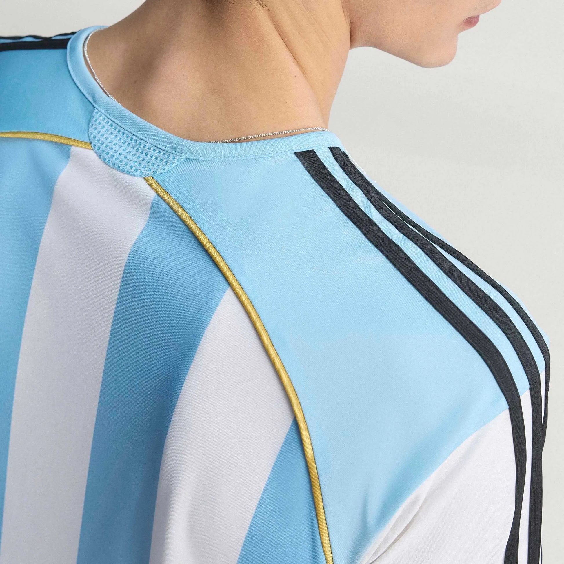 Adidas 2006 Argentina Men's Retro Stadium Home Soccer Jersey White / Clear Blue