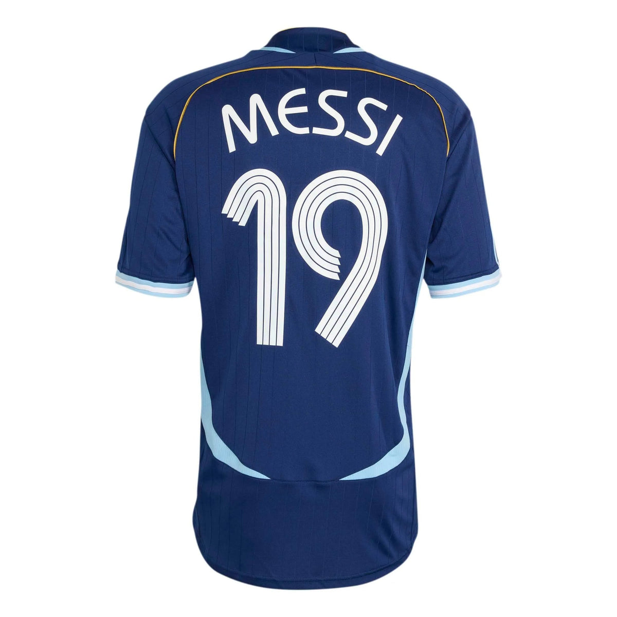 Adidas 2006 Argentina Men's Retro Stadium Away Messi #19 Soccer Jersey Dark Blue
