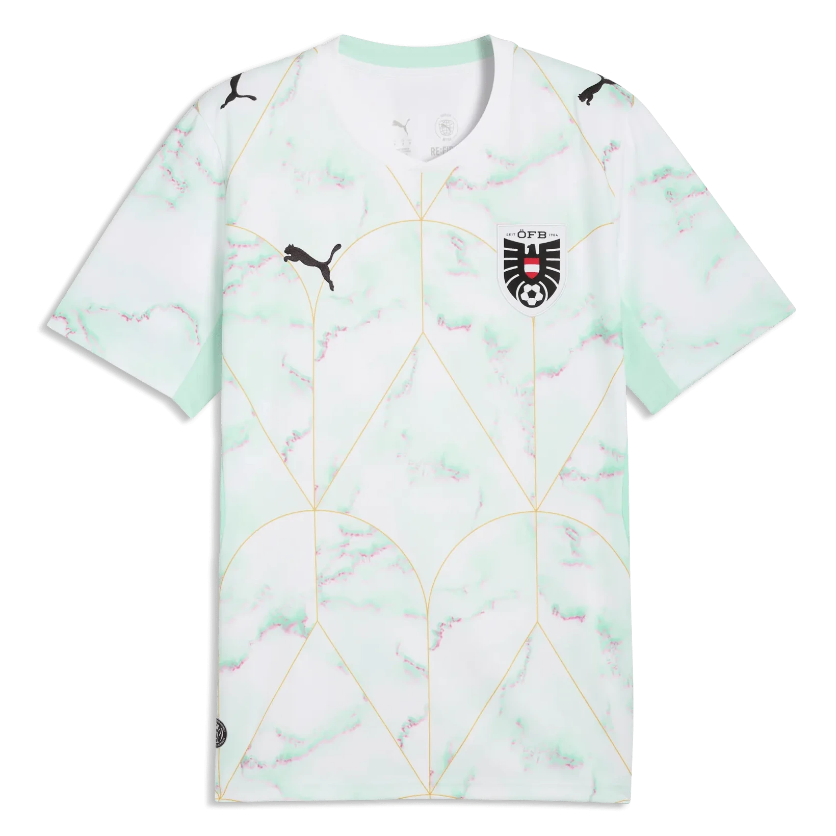 Puma 2026 Austria Men's Stadium Away Soccer Jersey Puma White-Mint Melt