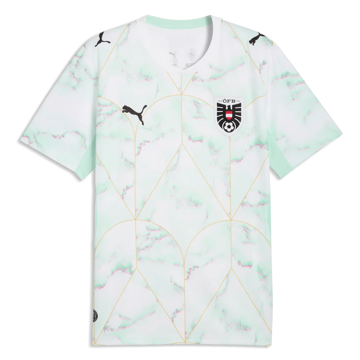 Puma 2026 Austria Men's Stadium Away Soccer Jersey Puma White-Mint Melt