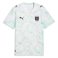 Puma 2026 Austria Men's Stadium Away Soccer Jersey Puma White-Mint Melt