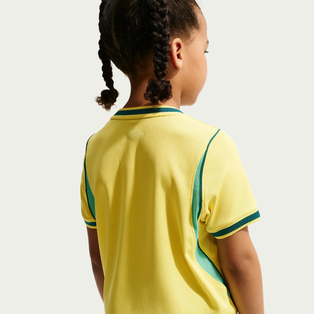 Nike 2026-27 Brazil Little Kids' Stadium Home Kit Canary/Light Menta/Geode Teal