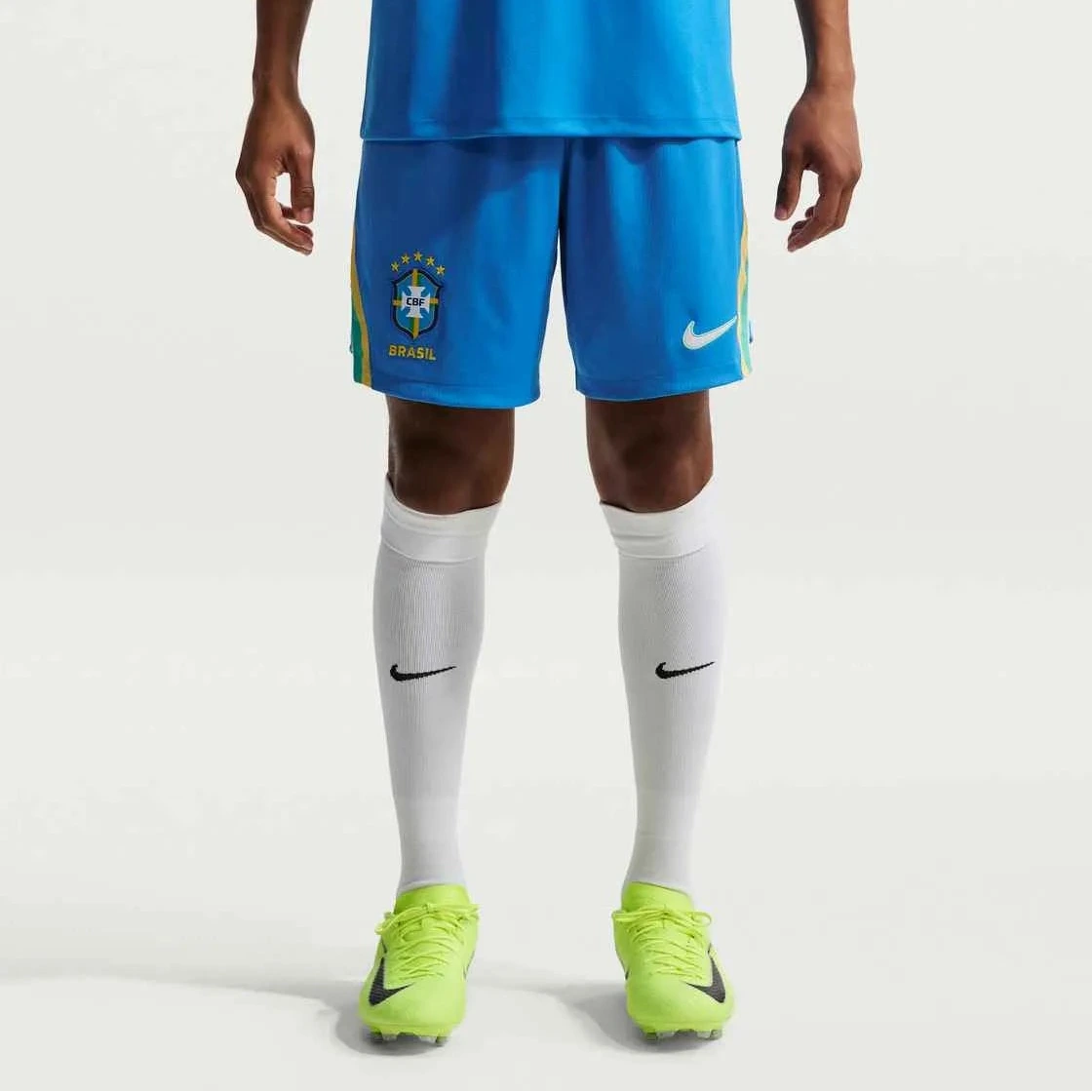 Nike 2026-27 Brazil Men's Stadium Home Shorts LT Photo Blue/Light Menta/White