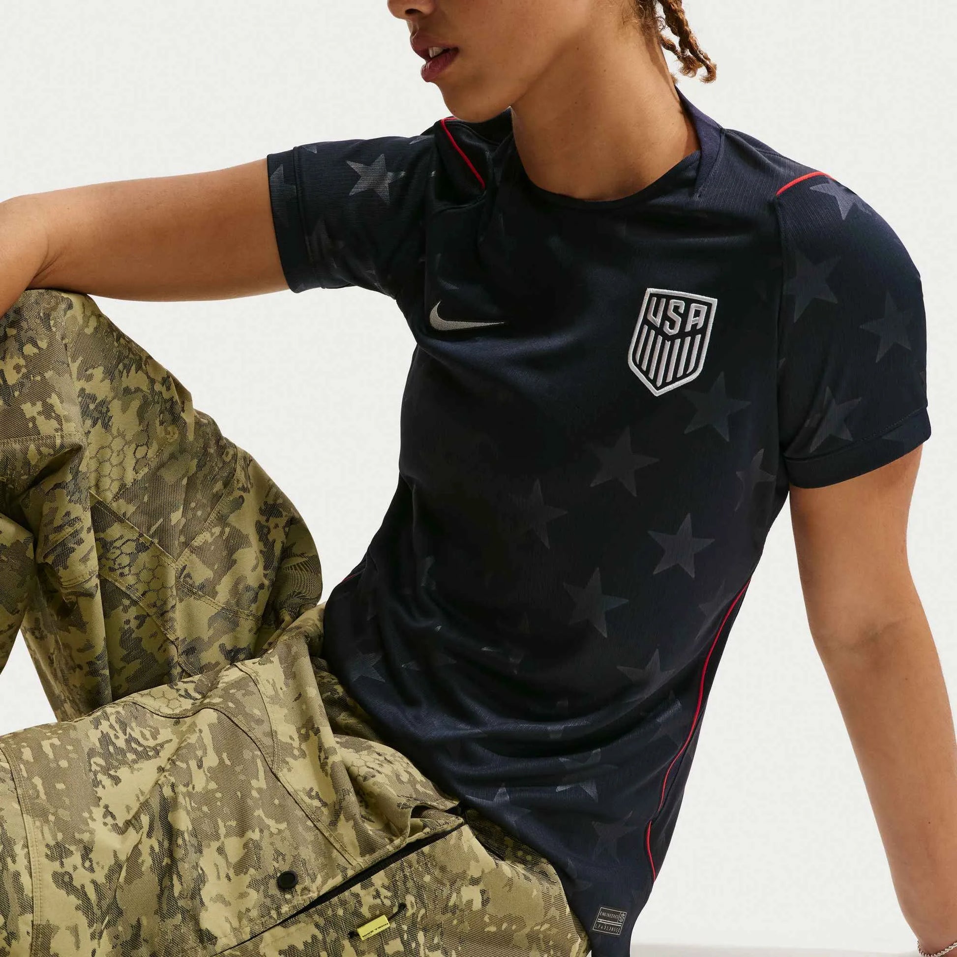 Nike 2026-27 USMNT Women's Stadium Away Soccer Jersey Dark Obsidian/Pure Platinum
