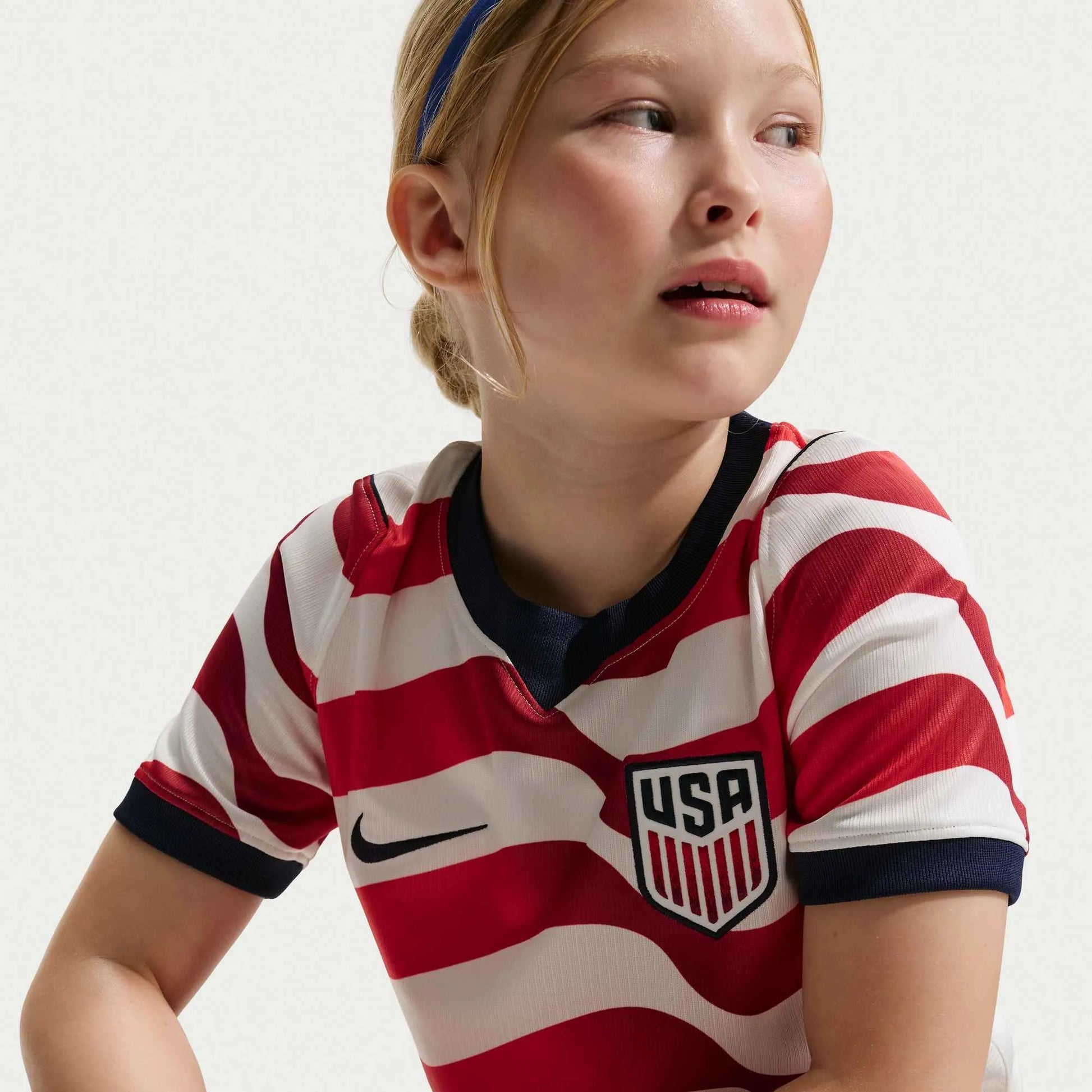Nike 2026-27 USMNT Youth Stadium Home Soccer Jersey Sail/Midnight Navy/Midnight Navy