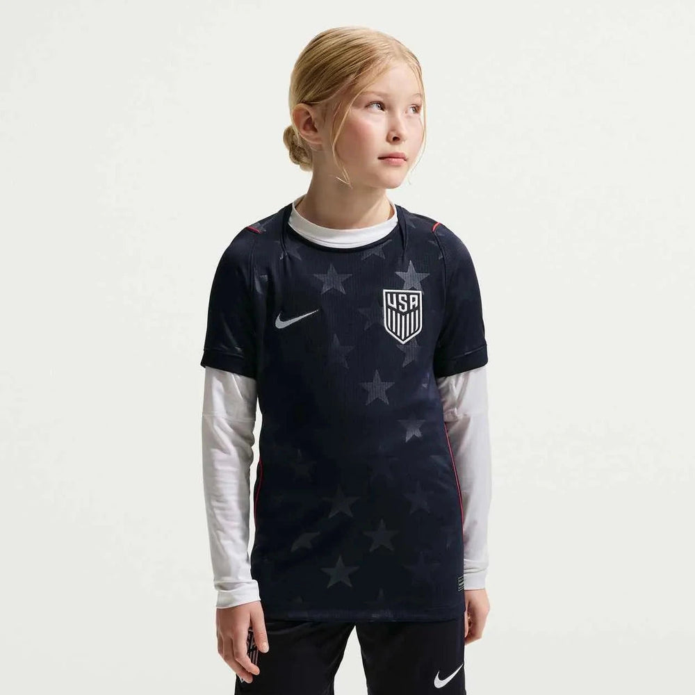 Nike 2026-27 USMNT Youth Stadium Away Soccer Jersey Dark Obsidian/Pure Platinum