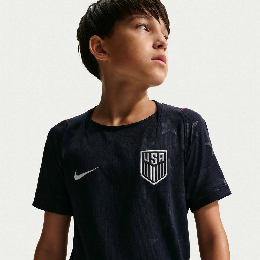Nike 2026-27 USMNT Youth Stadium Away Soccer Jersey Dark Obsidian/Pure Platinum