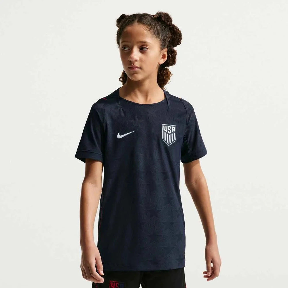 Nike 2026-27 USMNT Youth Authentic Away Soccer Jersey Dark Obsidian/Pure Platinum