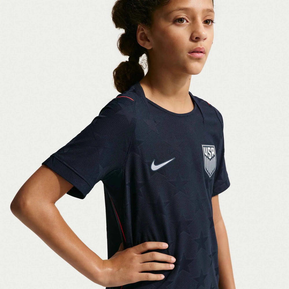 Nike 2026-27 USMNT Youth Authentic Away Soccer Jersey Dark Obsidian/Pure Platinum