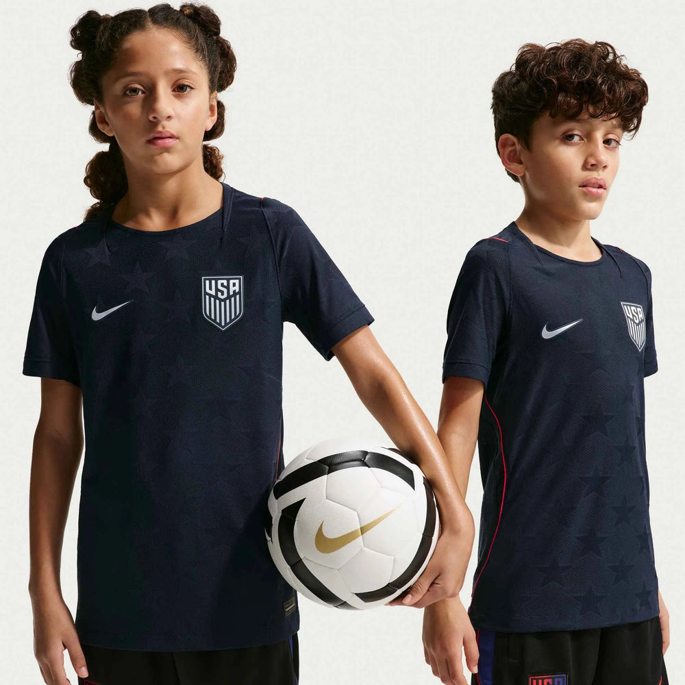 Nike 2026-27 USMNT Youth Authentic Away Soccer Jersey Dark Obsidian/Pure Platinum