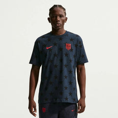 Nike 2026-27 USMNT Men's All Over Print Tee Dark Obsidian