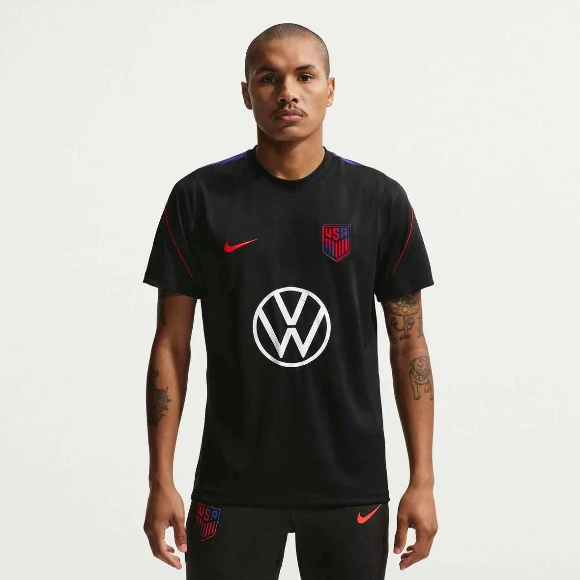 Nike 2026-27 USMNT Men's Strike Top Black/Deep Royal Blue/Challenge Red