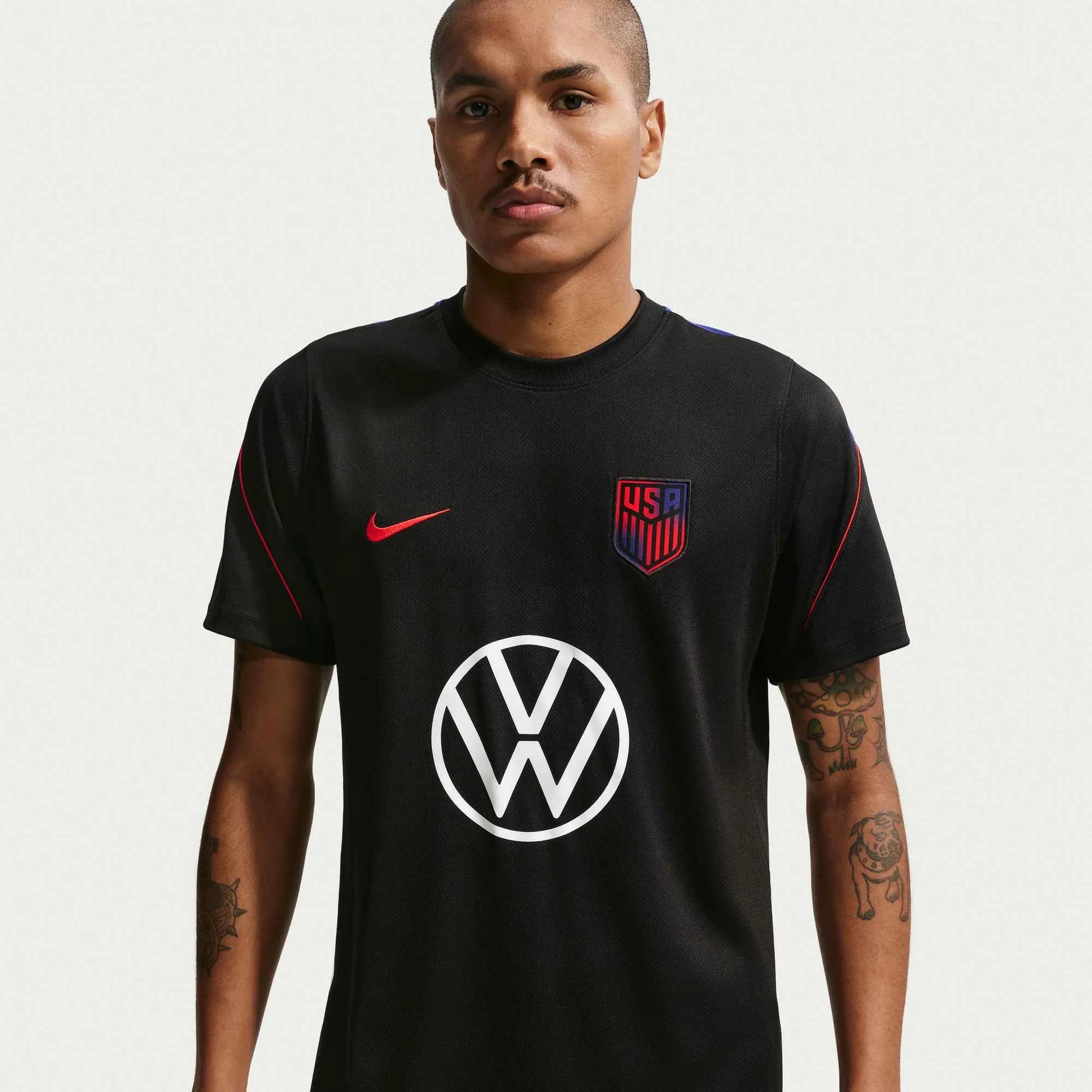 Nike 2026-27 USMNT Men's Strike Top Black/Deep Royal Blue/Challenge Red