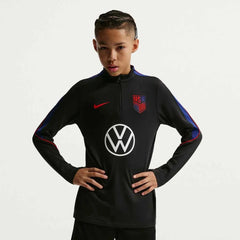 Nike 2026-27 USMNT Youth Strike Drill Top Black/Deep Royal Blue/Challenge Red
