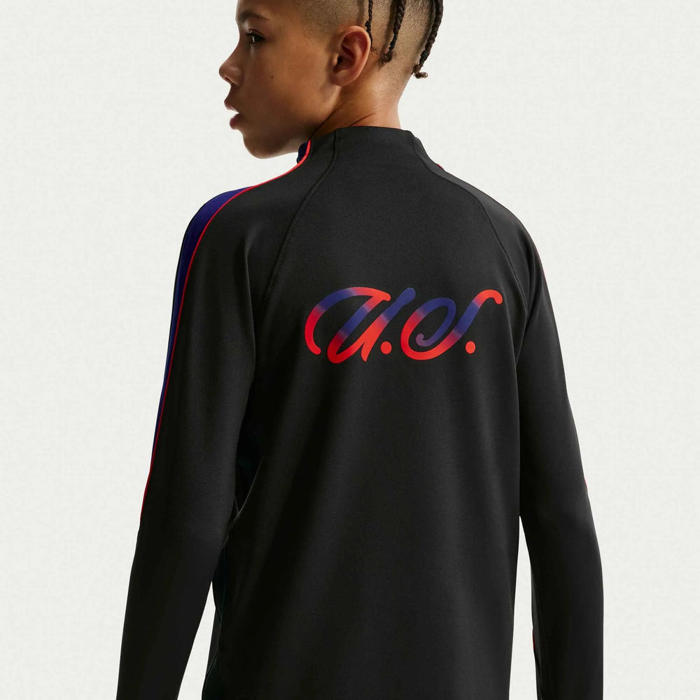 Nike 2026-27 USMNT Youth Strike Drill Top Black/Deep Royal Blue/Challenge Red