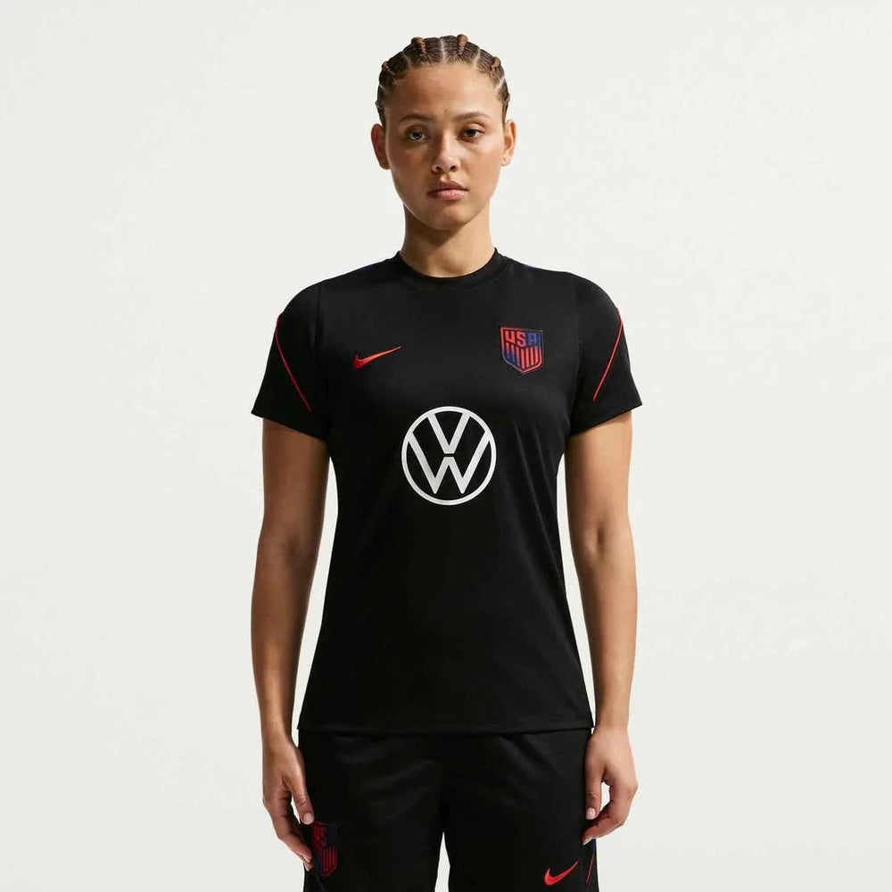 Nike 2026-27 USMNT Women's Strike Top Black/Black/Challenge Red