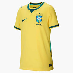 Nike 2026-27 Brazil Youth Stadium Home Soccer Jersey Canary/Light Menta/Geode Teal