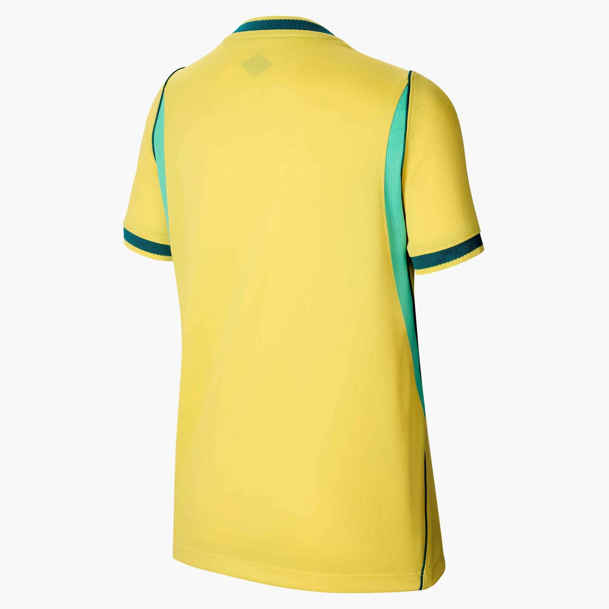 Nike 2026-27 Brazil Youth Stadium Home Soccer Jersey Canary/Light Menta/Geode Teal