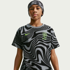 Nike 2026-27 Brazil Youth All Over Print Tee Dark Steel Grey