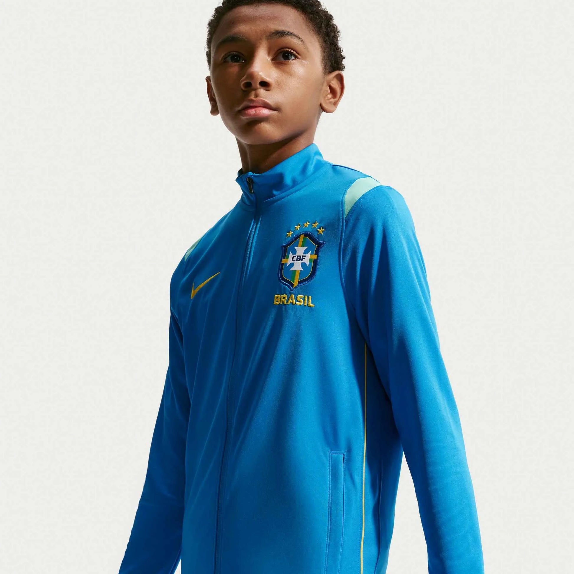 Nike 2026-27 Brazil Youth Academy Pro Track Suit LT Photo Blue/Geode Teal/Midwest Gold