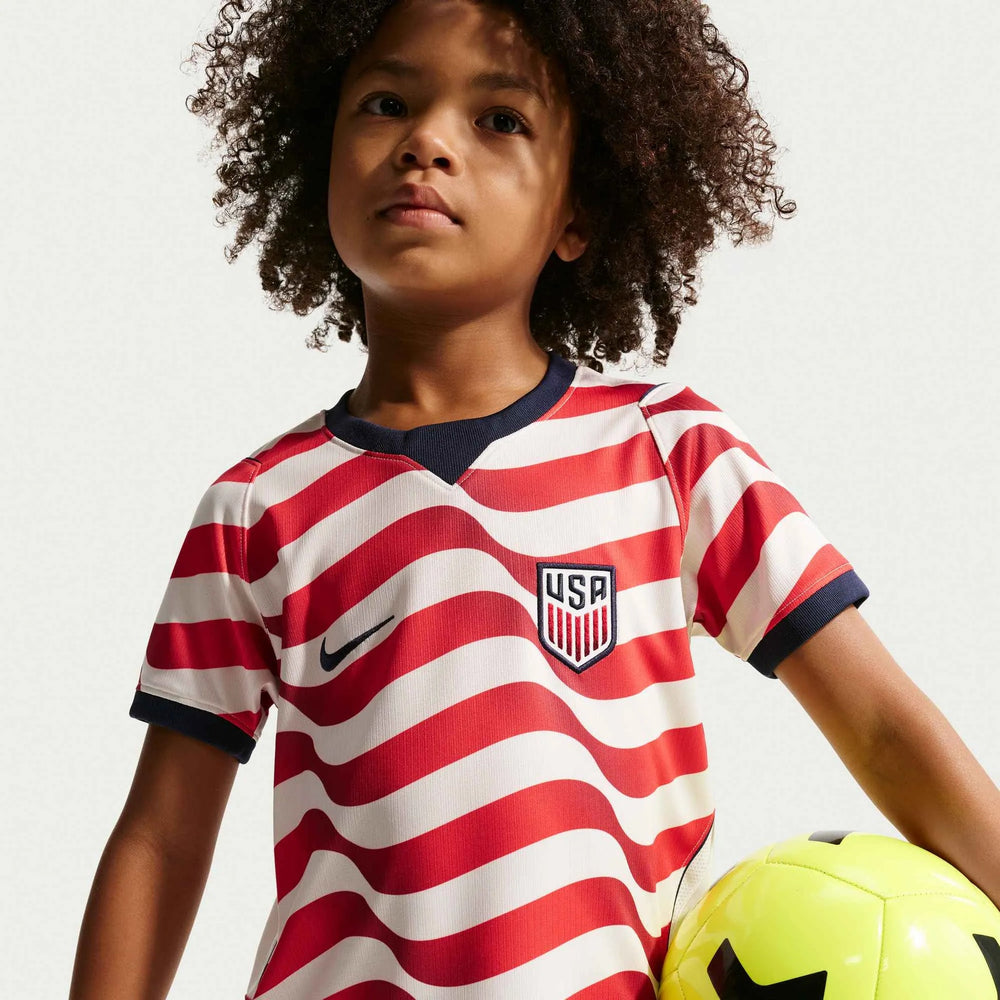 Nike 2026-27 USMNT Little Kid's Stadium Home Kit Sail/Midnight Navy/Midnight Navy