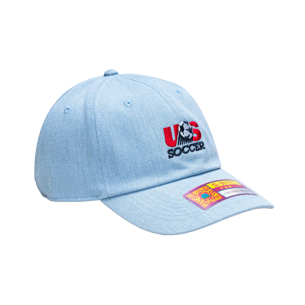 Fan Ink Collection USA Soccer "Making History" Adjustable Hat Light Blue