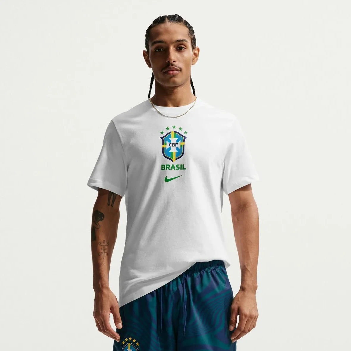 Nike 2026-27 Brazil Men's Crest Tee White