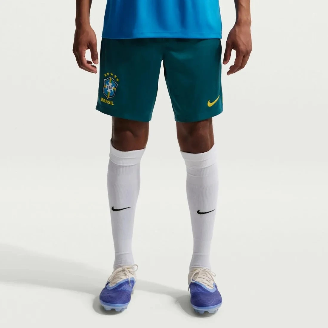 Nike 2026-27 Brazil Men's Strike KZ Shorts Geode Teal/Light Menta/Midwest Gold