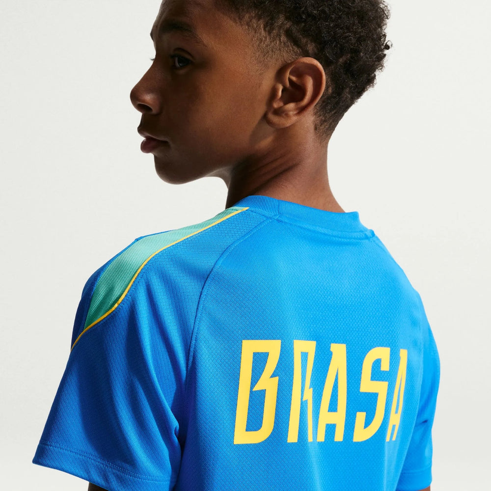 Nike 2026-27 Brazil Youth Strike Top Light Photo Blue/Light Menta/Midwest Gold