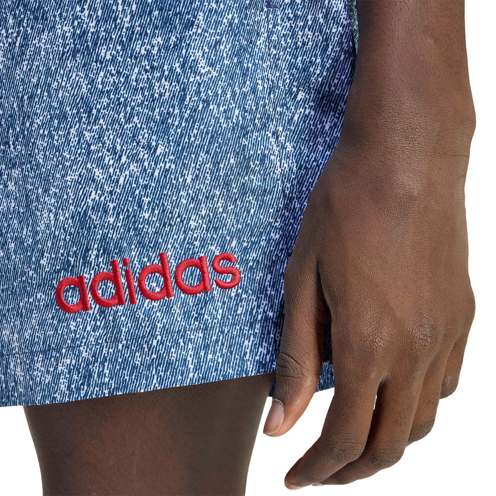 Adidas USA Men's Denim Graphic Shorts White / Dark Blue