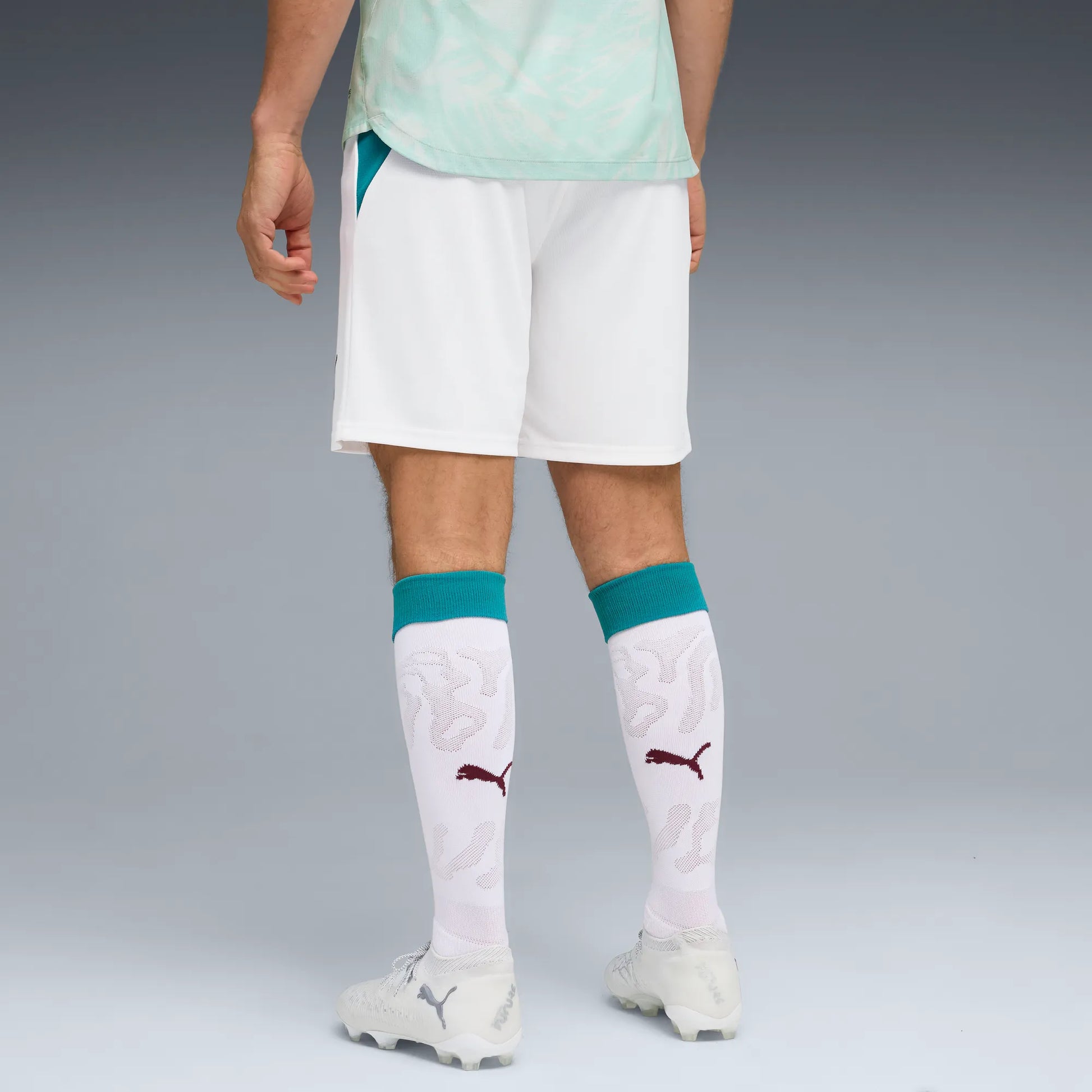 Puma 2026-27 Portugal Men's Stadium Away Shorts Puma White-Green Lagoon