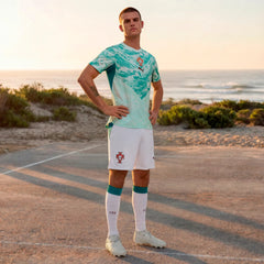 Puma 2026-27 Portugal Men's Stadium Away Shorts Puma White-Green Lagoon