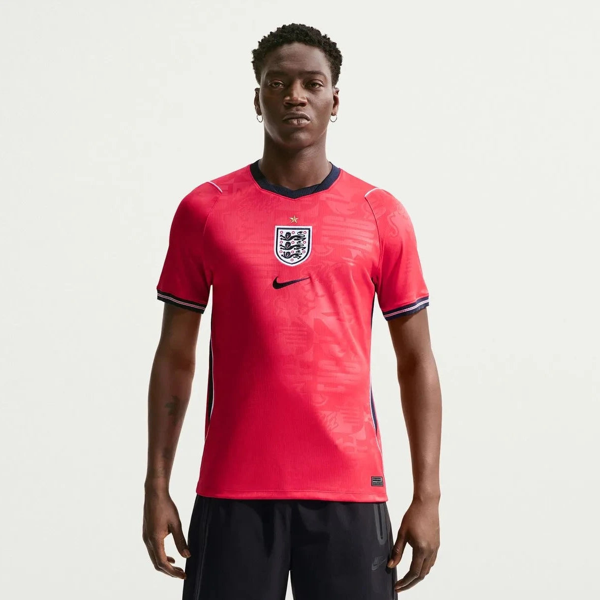 Nike 2026-27 England Men's Stadium Away Soccer Jersey Speed Red/Obsidian/White/Obsidian