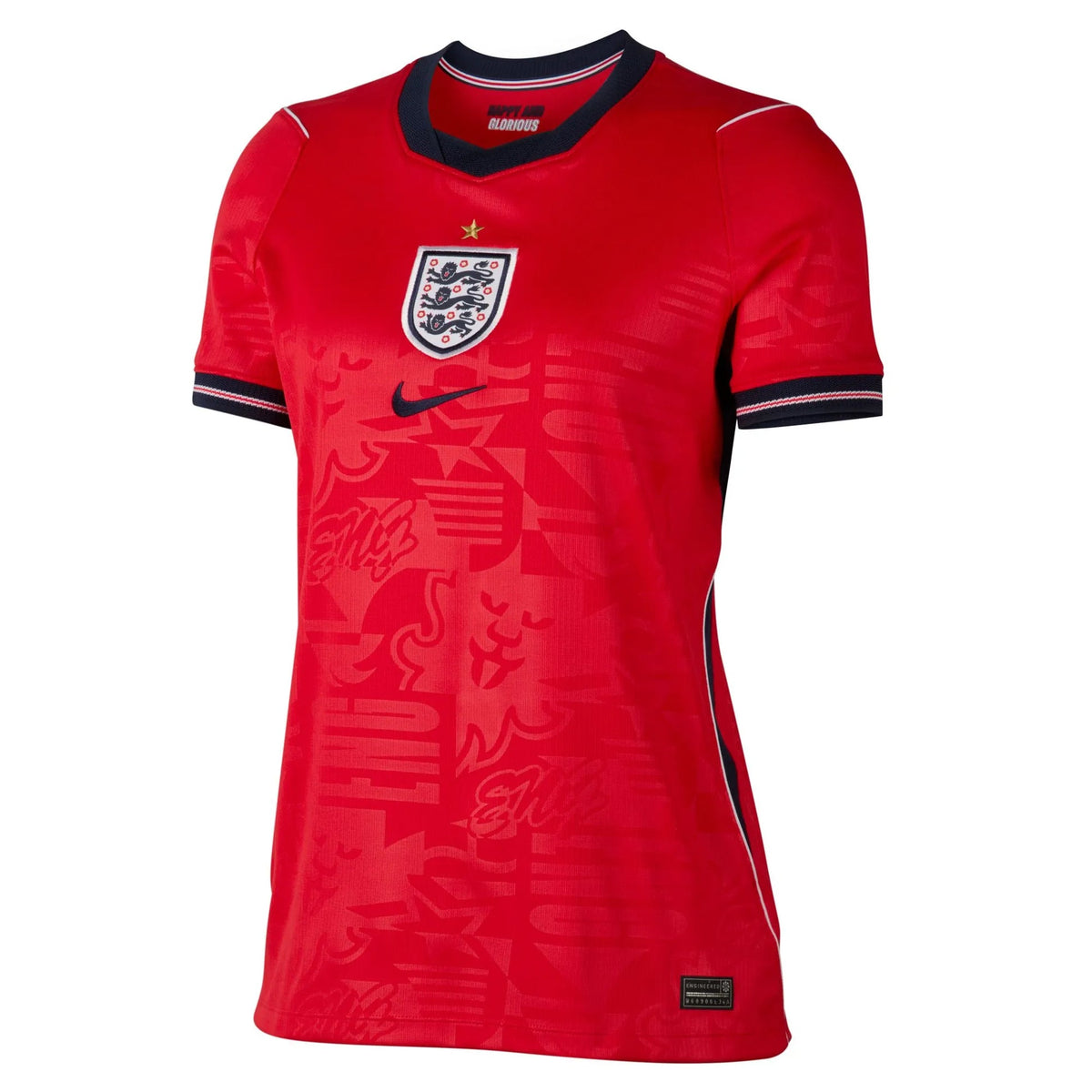 Nike 2026-27 England Women's Stadium Away Soccer Jersey Speed Red/Obsidian/White/Obsidian