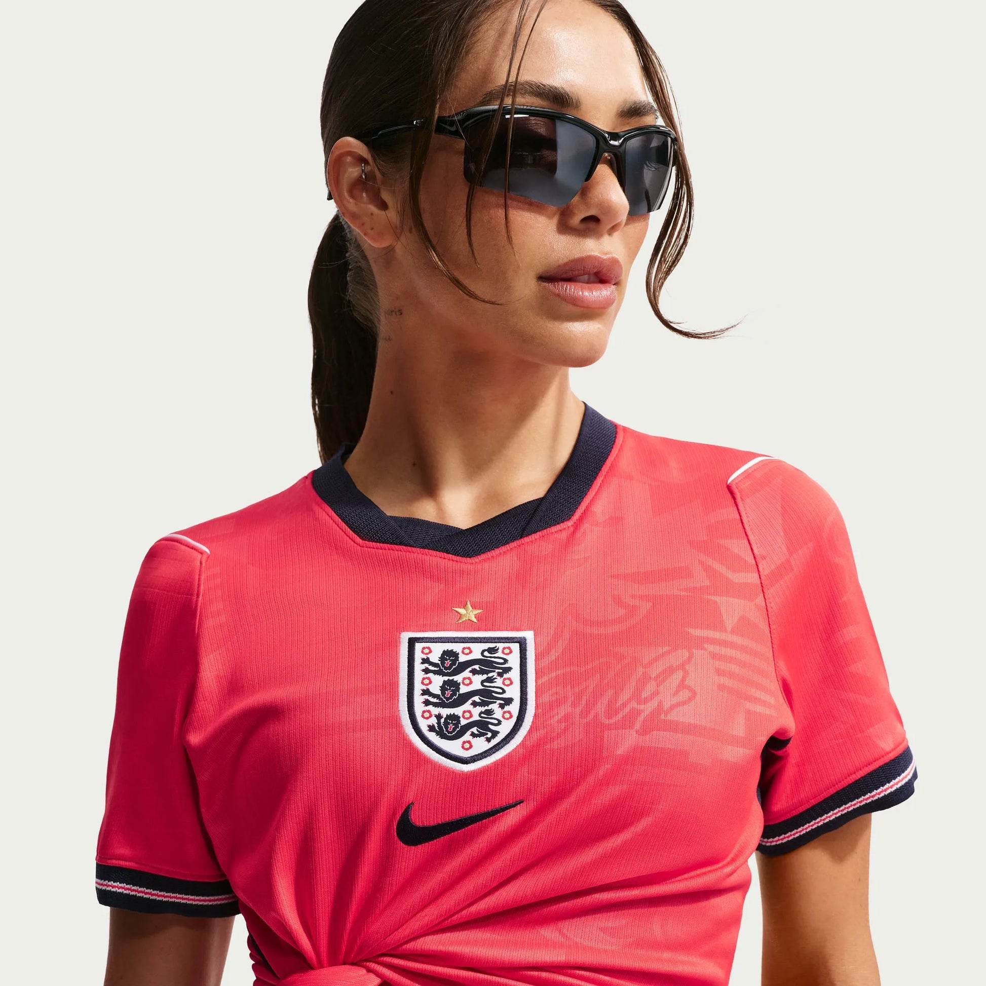 Nike 2026-27 England Women's Stadium Away Soccer Jersey Speed Red/Obsidian/White/Obsidian