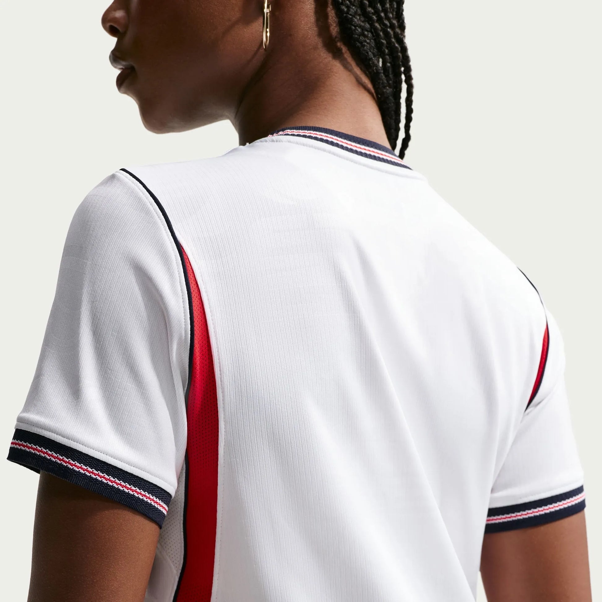 Nike 2026-27 England Women's Stadium Home Soccer Jersey White/Speed Red/Obsidian/Obsidian