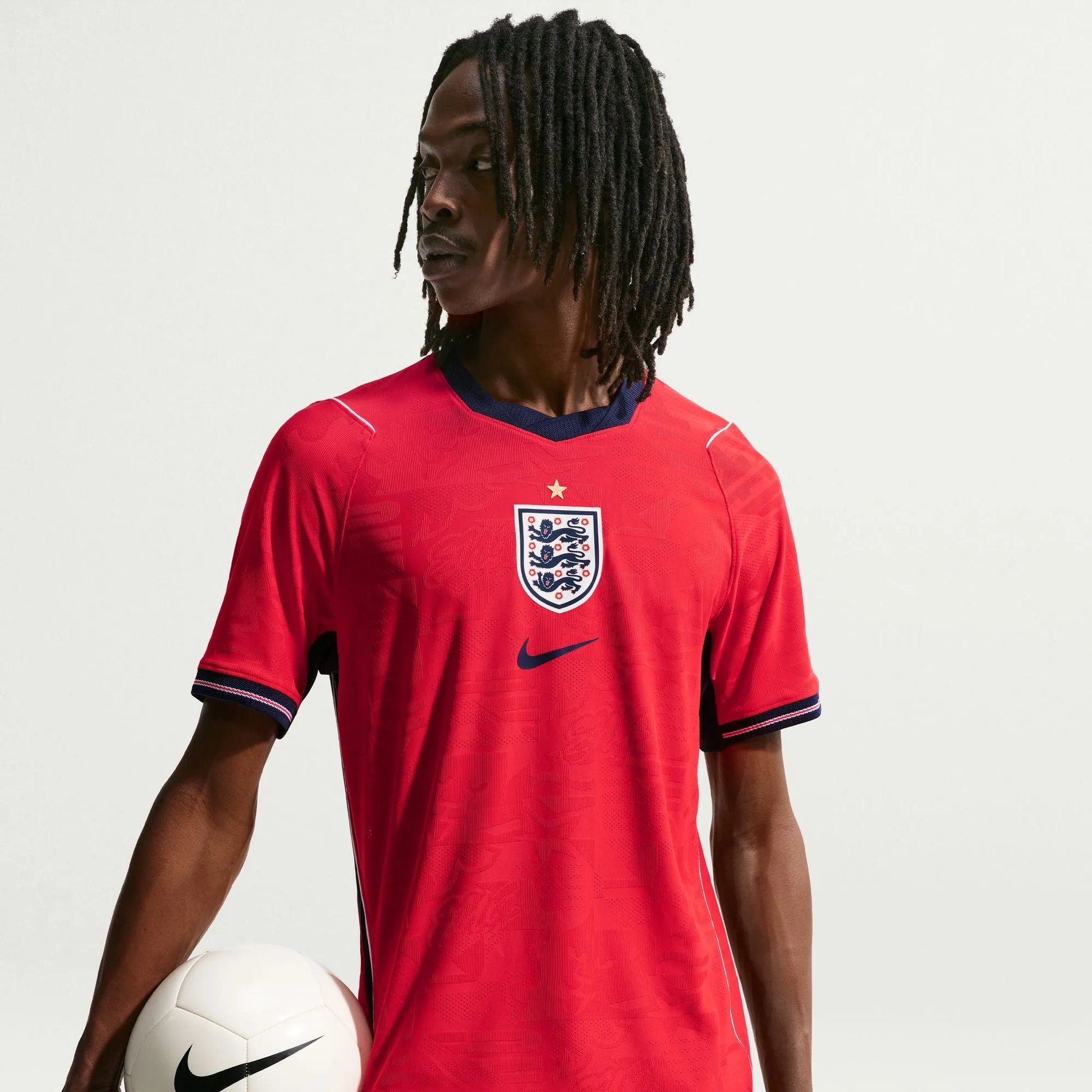Nike 2026-27 England Men's Authentic Away Soccer Jersey Speed Red/Obsidian/White/Obsidian