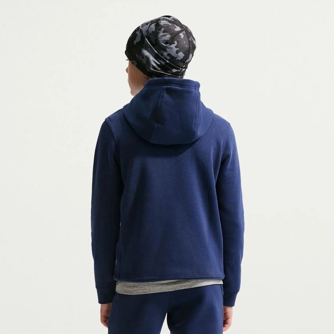 Nike 2026-27 England Youth Club Pullover Hoodie Midnight Navy/White