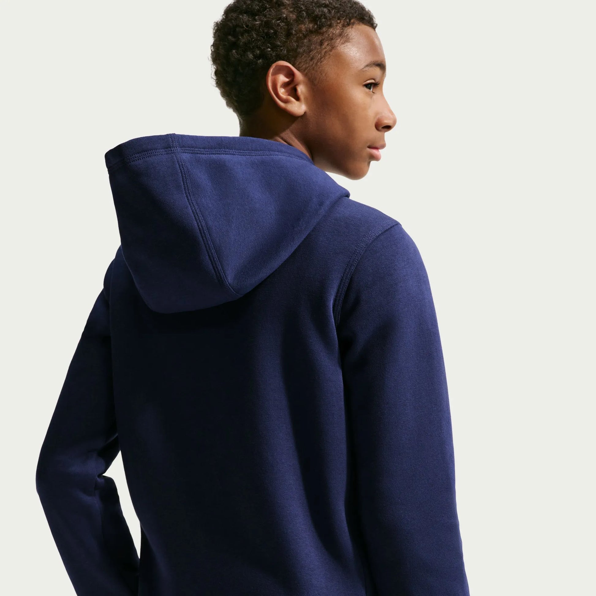 Nike 2026-27 France Youth Club Pullover Hoodie Blackened Blue/White