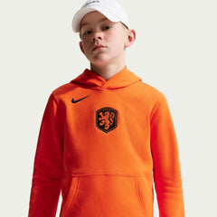 Nike 2026-27 Netherlands Youth Club Pullover Hoodie Safety Orange/Black