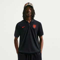 Nike 2026-27 Netherlands Men's The Polo 2.0 Black/Hyper Crimson