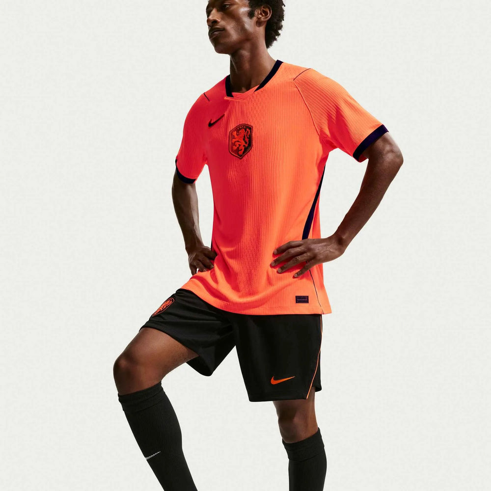 Nike 2026-27 Netherlands Men's Stadium Home Shorts Black/Hyper Crimson