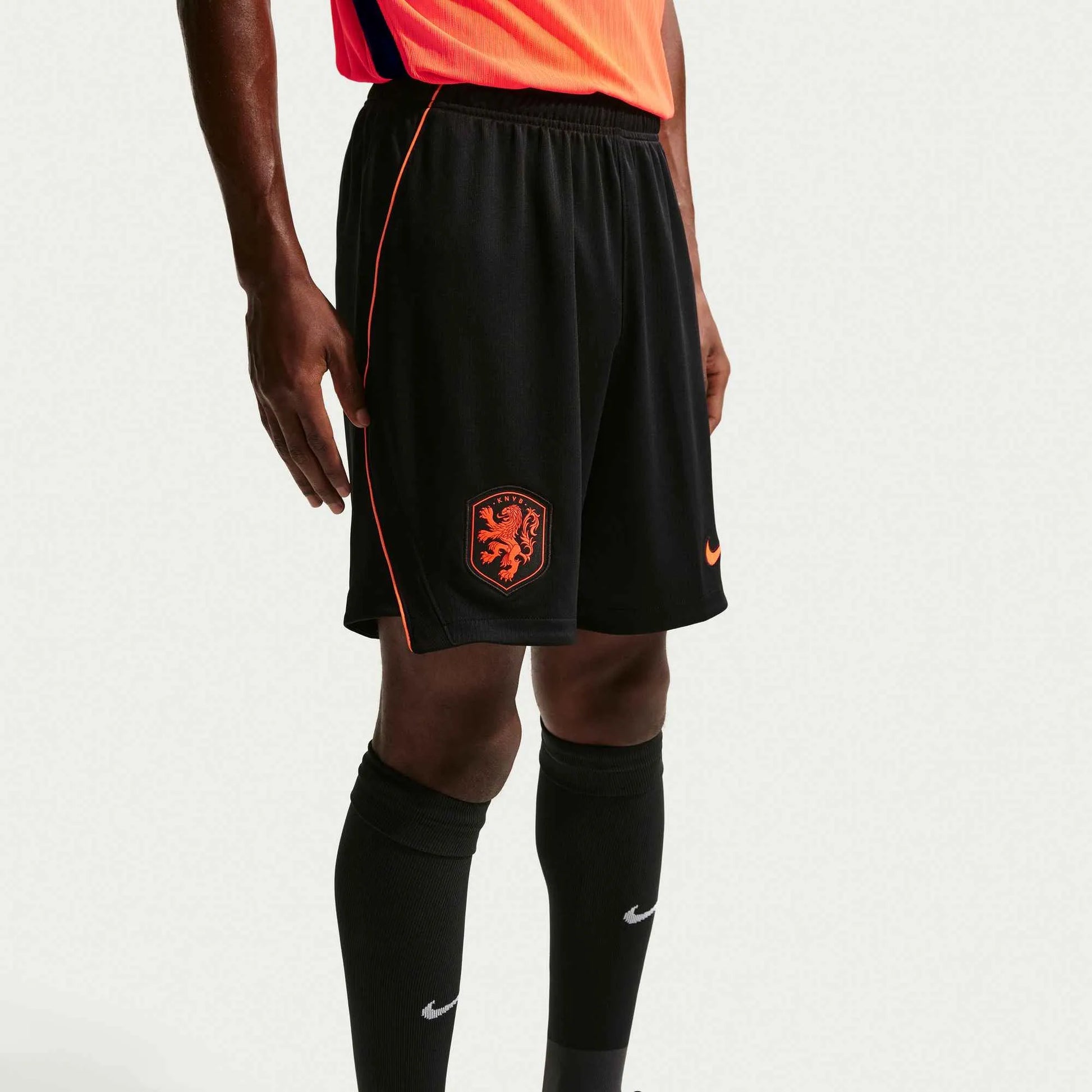 Nike 2026-27 Netherlands Men's Stadium Home Shorts Black/Hyper Crimson
