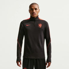 Nike 2026-27 Netherlands Men's Strike Drill Top Black/Hyper Crimson/Hyper Crimson